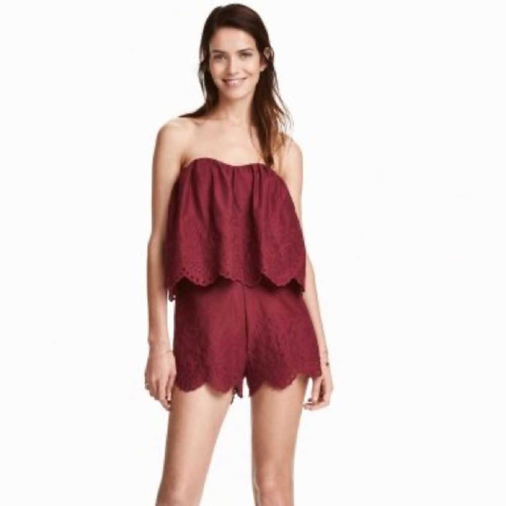 H&M Maroon Romper